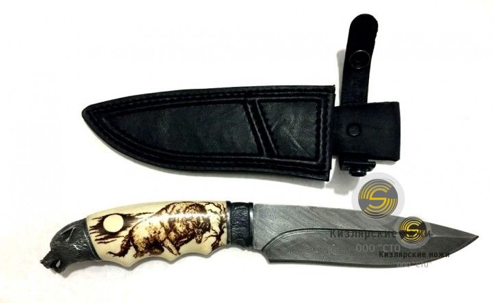 "Медведь" ( посеребрение, кость)