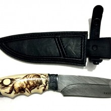 "Медведь" ( посеребрение, кость)